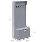 Meuble d'entrée avec porte-manteau et banc, banc de vestiaire avec rangement et patères