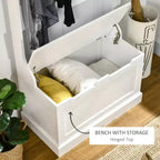 Meuble d'entrée avec porte-manteau et banc, banc de vestiaire avec rangement et patères