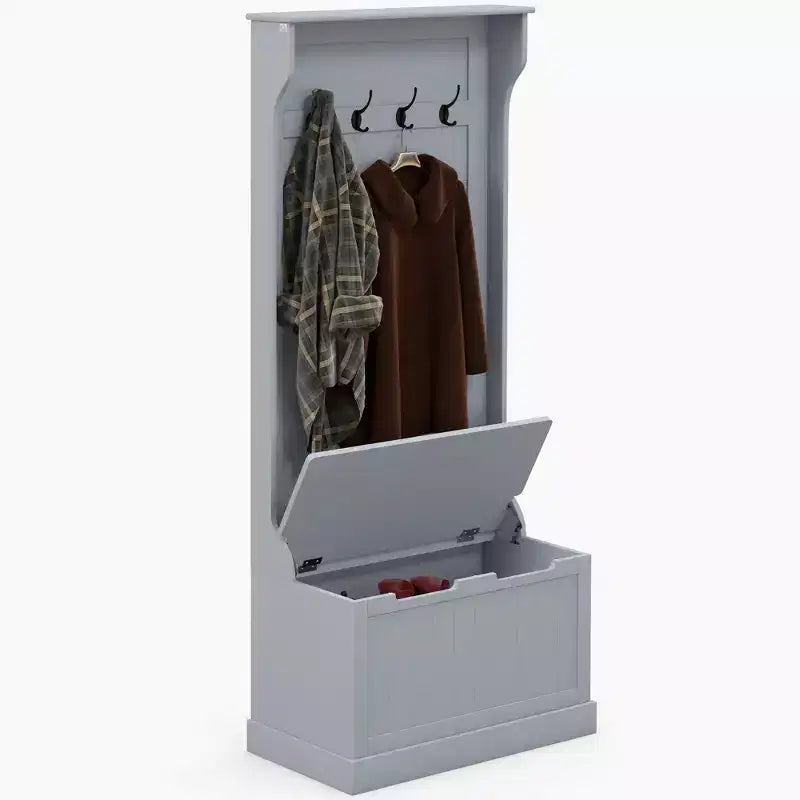Meuble d'entrée avec porte-manteau et banc, banc de vestiaire avec rangement et patères