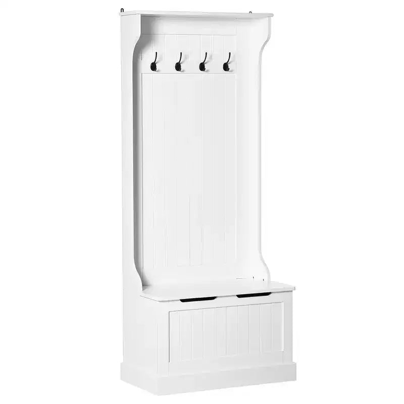 Meuble d'entrée avec porte-manteau et banc, banc de vestiaire avec rangement et patères