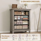 Table de chevet de chambre à 4 tiroirs, commode verticale de 88,4 cm avec grand espace de rangement, coffre de rangement en bois autoportant pour salon et salle à manger