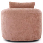Fauteuil de salon TUYOHW, fauteuil pivotant en forme de baril avec coussin à double couche, capacité de 113 kg, fauteuil d'appoint rond en chenille de 93 cm pour salon, bureau
