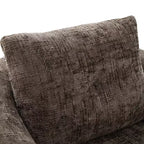 Fauteuil de salon TUYOHW, fauteuil pivotant en forme de baril avec coussin à double couche, capacité de 113 kg, fauteuil d'appoint rond en chenille de 93 cm pour salon, bureau