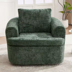 TUYOHW Lounge Chair,Swivel Barrel Sofa Chair with Dual-Layer Cushion,250lbs Capacity,36.6 Round Chenille Accent Chair for Living Room,Office