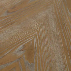 Table à manger ronde en bois GDFStudio Barron Farmhouse de 46 po avec plateau en placage de diamant