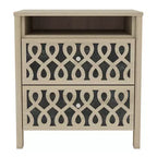 Tables de chevet Galano Modern à 2 tiroirs avec rangement ouvert - Lot de 2 - 53,1 cm (L) x 39,9 cm (P) x 57,7 cm (H)