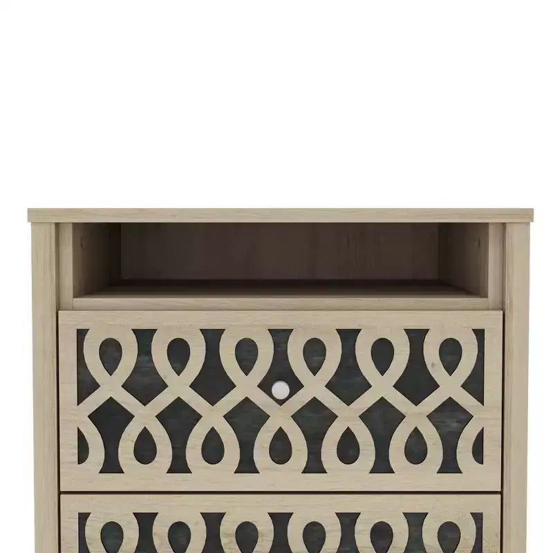 Tables de chevet Galano Modern à 2 tiroirs avec rangement ouvert - Lot de 2 - 53,1 cm (L) x 39,9 cm (P) x 57,7 cm (H)
