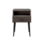 Table de chevet moderne Marlow de GDFStudio avec tiroir et rangement ouvert
