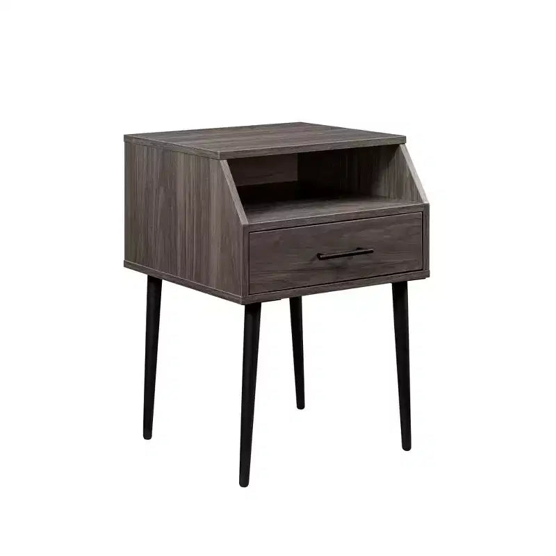 Table de chevet moderne Marlow de GDFStudio avec tiroir et rangement ouvert