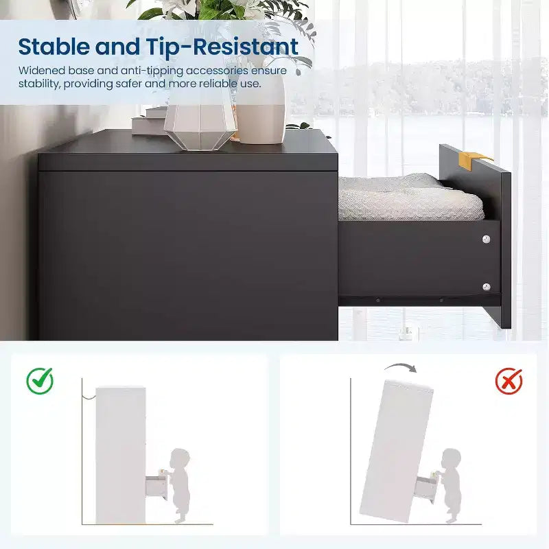 Commode 4 tiroirs White Wave 55, armoire de rangement haute avec finition ton bois, organiseur multifonctionnel pour chambre d'enfant, couloir, salon