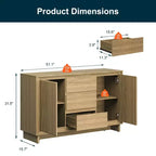 Heynemo Armoire de rangement moderne avec 2 portes, 3 tiroirs et bords encadrés
