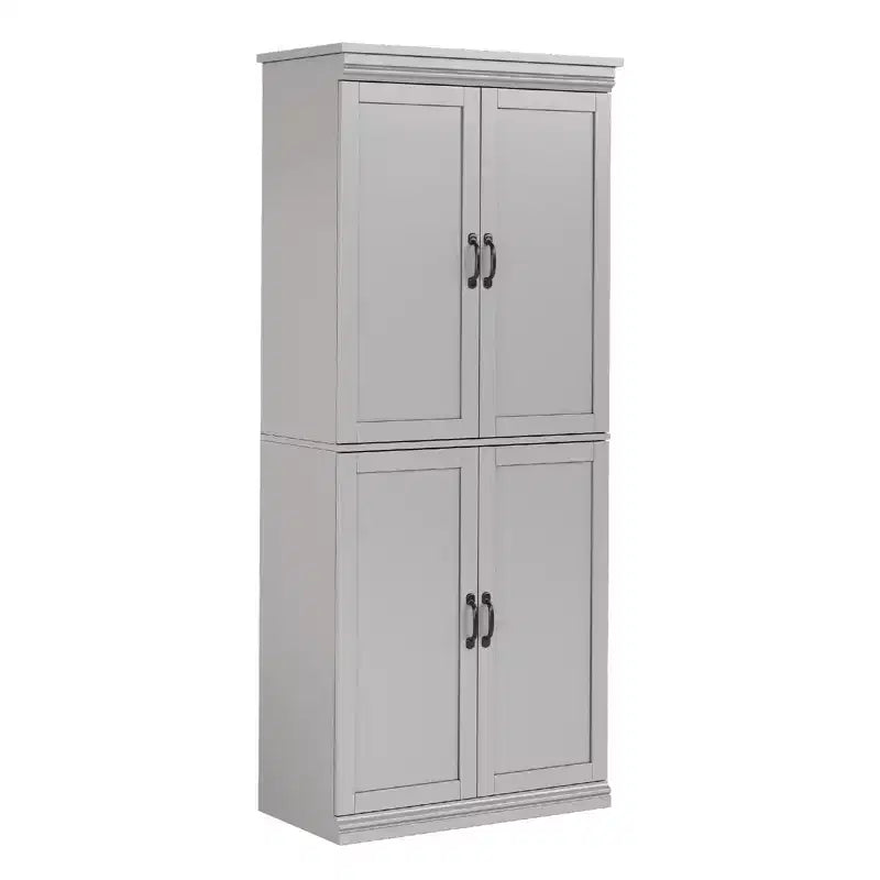Meuble de rangement haut, armoire de garde-manger autoportante avec étagères réglables et portes, placard de cuisine de 178 cm