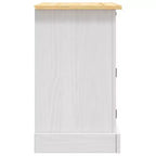 vidaXL Table de chevet de rangement avec tiroir Pin mexicain Gamme Corona