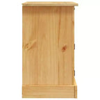 vidaXL Table de chevet de rangement avec tiroir Pin mexicain Gamme Corona