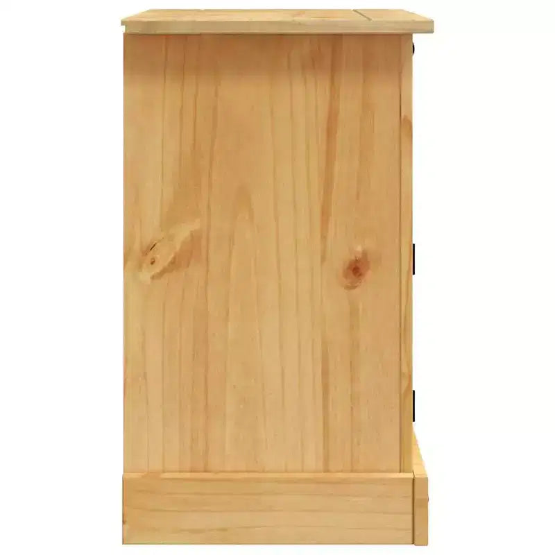 vidaXL Table de chevet de rangement avec tiroir Pin mexicain Gamme Corona