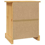 vidaXL Table de chevet de rangement avec tiroir Pin mexicain Gamme Corona