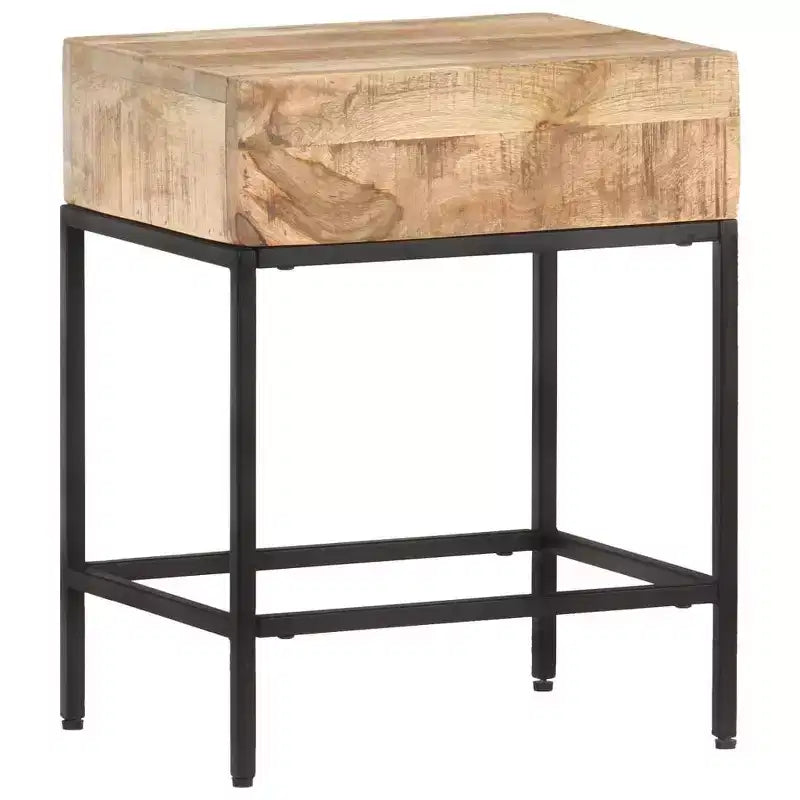 vidaXL Table d'appoint Marron Bois de manguier massif brut Petite Durable
