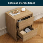 Commode à 2 tiroirs Heynemo, commode moderne en bois avec détails de bords épurés, unité de rangement polyvalente pour chambre à coucher, salon, bureau, entrée