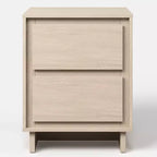 Commode à 2 tiroirs Heynemo, commode moderne en bois avec détails de bords épurés, unité de rangement polyvalente pour chambre à coucher, salon, bureau, entrée