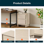 Commode à 2 tiroirs Heynemo, commode moderne en bois avec détails de bords épurés, unité de rangement polyvalente pour chambre à coucher, salon, bureau, entrée