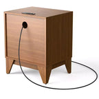 KOLIGEY 1 - Table de chevet à tiroir avec station de recharge, table d'appoint polyvalente avec rangement