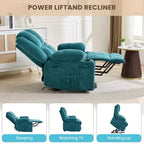 Fauteuil inclinable électrique surdimensionné pour personnes âgées avec massage par vibration et chauffage lombaire, réglage à plat, fauteuils inclinables, aide à la position debout