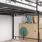 GDFStudio Elowen - Lit Superposé Jumeau Moderne en Métal avec Échelle, Barrières de Sécurité sur Toute la Longueur et Rangement sous le Lit