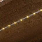 Étagère à livres à 4 niveaux, meuble de rangement avec lumières LED, meuble de rangement avec étagères réglables, Noyer, style rétro campagnard - ModernLuxe