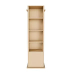 Porte-manteau rotatif à 360°, étagère autoportante, meuble d'entrée, coiffeuse, armoire à bijoux, armoire de rangement avec miroir pleine longueur, crochets, étagère ouverte - ModernLuxe