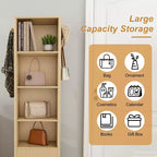 Porte-manteau rotatif à 360°, étagère autoportante, meuble d'entrée, coiffeuse, armoire à bijoux, armoire de rangement avec miroir pleine longueur, crochets, étagère ouverte - ModernLuxe