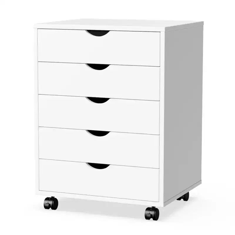 TUYOHW Classeur mobile à 5/7 tiroirs, meuble de rangement moderne sous le bureau pour le bureau et la maison, tiroirs en bois naturel lisses et silencieux