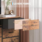 Commode et meuble TV 13 tiroirs de 70 pouces, organisateur de rangement multifonctionnel pour téléviseurs de 65 à 80 pouces, armoire en tissu pour chambre et salon