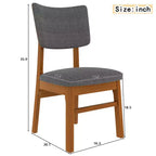 Lot de 4 chaises de salle à manger rembourrées avec pieds en bois, chaises de cuisine modernes du milieu du siècle pour salle à manger, restaurant ou salon - Panipeachy