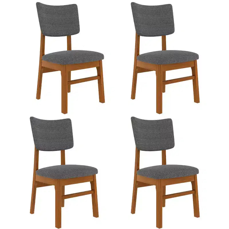 Lot de 4 chaises de salle à manger rembourrées avec pieds en bois, chaises de cuisine modernes du milieu du siècle pour salle à manger, restaurant ou salon - Panipeachy