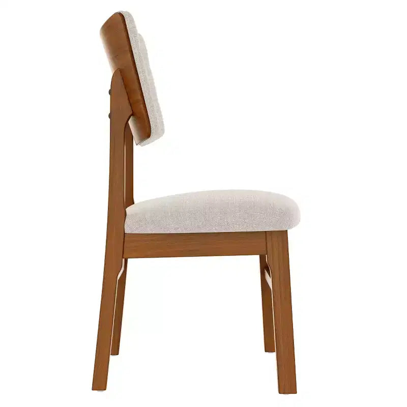 Lot de 4 chaises de salle à manger rembourrées avec pieds en bois, chaises de cuisine modernes du milieu du siècle pour salle à manger, restaurant ou salon - Panipeachy