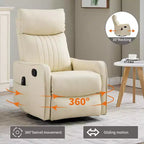 Fauteuil inclinable manuel massant et chauffant en similicuir noir avec fonction bascule et pivot pour salon
