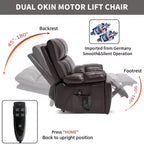 Fauteuils inclinables électriques releveurs à double moteur et position infinie en chenille beige avec massage thermique, jusqu'à 158 kg, avec porte-gobelets cachés