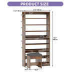 Meuble à chaussures de 180 cm de haut avec rangement ouvert et casier pour bottes hautes pour l'entrée du salon