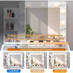 Coiffeuse Acekool avec Miroir, Ampoules, Chaise, Tiroirs et Prises de Courant pour Chambre ou Salon