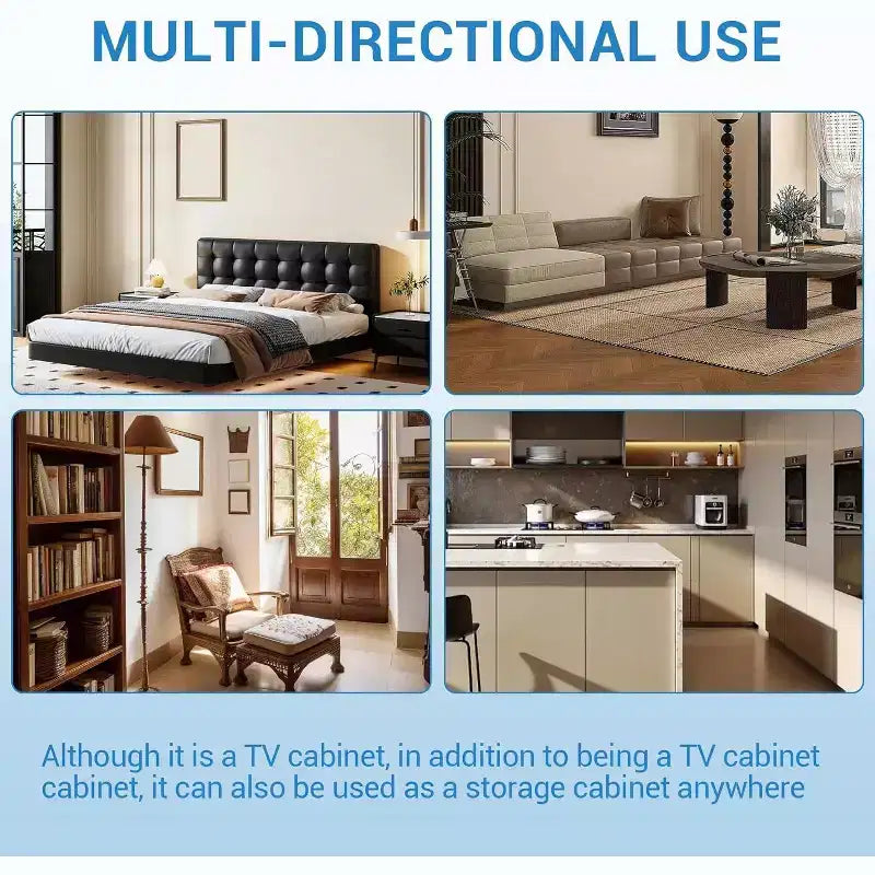 Meuble TV de ferme pour téléviseurs de 65/75 pouces, centre de divertissement avec armoire de rangement, table de console multimédia industrielle