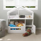 Étagère à livres pour enfants à 2 niveaux avec capteur de mouvement - Étagère à livres en bois, Organisateur de rangement de jouets, Présentoir à livres pour chambres d'enfants, salles de classe, salles de jeux