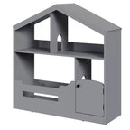 Étagère à livres pour enfants à 2 niveaux avec capteur de mouvement - Étagère à livres en bois, Organisateur de rangement de jouets, Présentoir à livres pour chambres d'enfants, salles de classe, salles de jeux