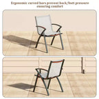 Chaises de patio en aluminium avec cadre léger et dossier réglable, chaises de salle à manger d'extérieur à dossier en toile pour jardin, camping au bord de la piscine