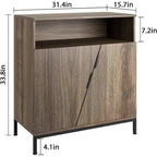 Bahut de porte, buffet autoportant en bois moderne, meuble de rangement avec étagères réglables