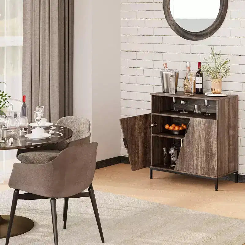 Bahut de porte, buffet autoportant en bois moderne, meuble de rangement avec étagères réglables