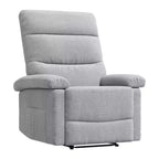 Fauteuil inclinable manuel pour adultes, canapé simple ergonomique en tissu avec support lombaire, poche latérale, fauteuil inclinable réglable pour salon, chambre à coucher