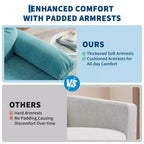 Fauteuil inclinable manuel pour adultes, canapé simple ergonomique en tissu avec support lombaire, poche latérale, fauteuil inclinable réglable pour salon, chambre à coucher