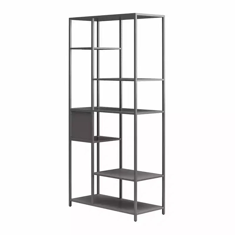 Séparateur de Pièce Bibliothèque en Métal Moderne GDFStudio Axton 72,8