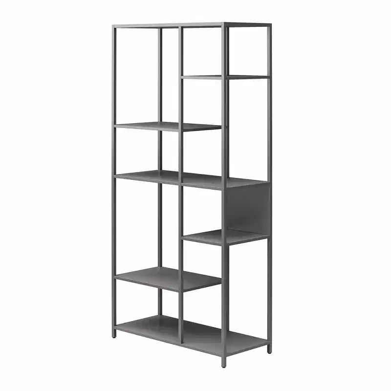 Séparateur de Pièce Bibliothèque en Métal Moderne GDFStudio Axton 72,8