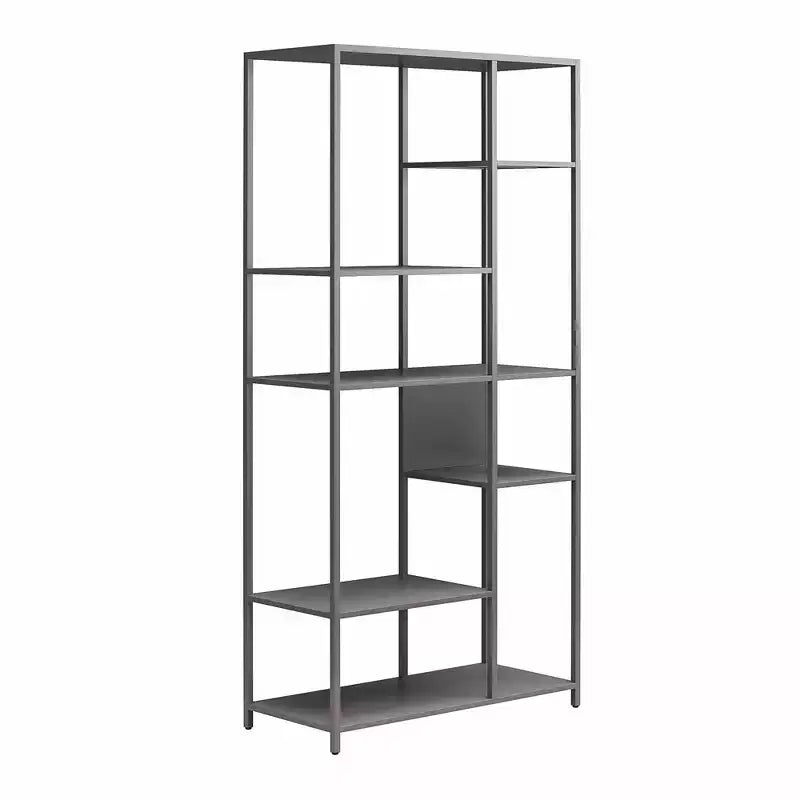 Séparateur de Pièce Bibliothèque en Métal Moderne GDFStudio Axton 72,8